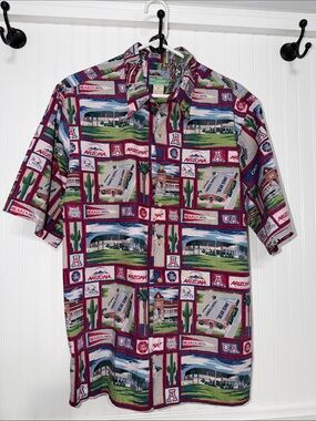 Vntg UofAZ REYN SPOONER Mens Cotton Shirt University of AZ Bear Down 80-90’s EUC